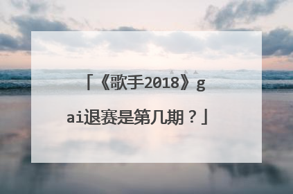 《歌手2018》gai退赛是第几期？