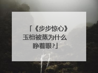 《步步惊心》玉檀被蒸为什么睁着眼?