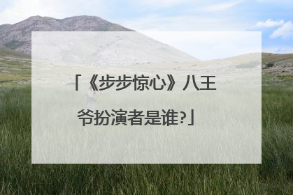 《步步惊心》八王爷扮演者是谁?