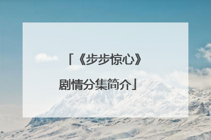 《步步惊心》剧情分集简介