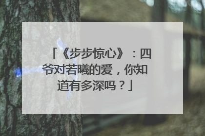 《步步惊心》:四爷对若曦的爱,你知道有多深吗?