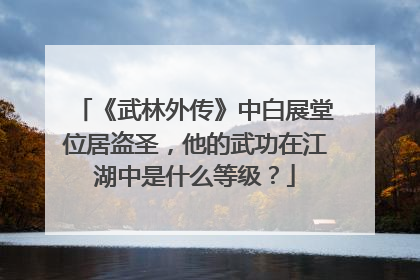 《武林外传》中白展堂位居盗圣，他的武功在江湖中是什么等级？