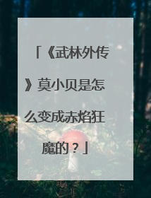 《武林外传》莫小贝是怎么变成赤焰狂魔的?