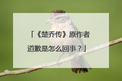 《楚乔传》原作者道歉是怎么回事?
