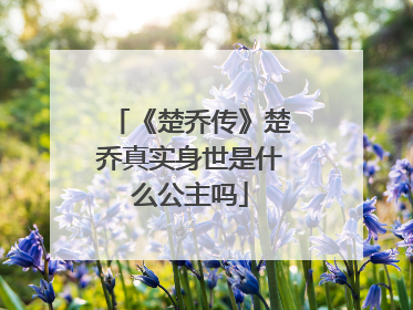 《楚乔传》楚乔真实身世是什么公主吗