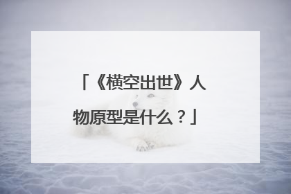 《横空出世》人物原型是什么？