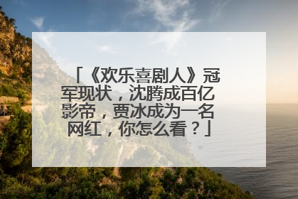 《欢乐喜剧人》冠军现状,沈腾成百亿影帝,贾冰成为一名网红,你怎么看?