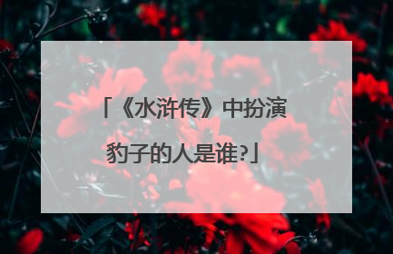 《水浒传》中扮演豹子的人是谁?