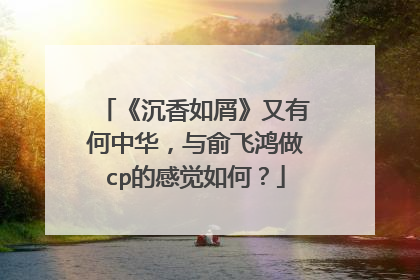 《沉香如屑》又有何中华，与俞飞鸿做cp的感觉如何？