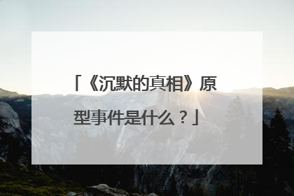 《沉默的真相》原型事件是什么?