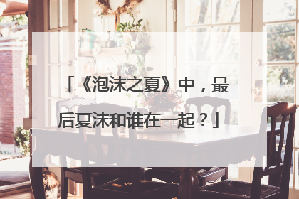 《泡沫之夏》中，最后夏沫和谁在一起？