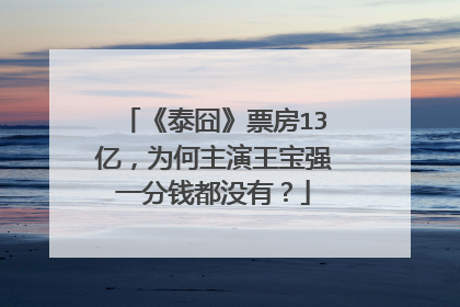 《泰囧》票房13亿，为何主演王宝强一分钱都没有？