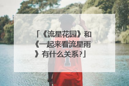 《流星花园》和《一起来看流星雨》有什么关系?