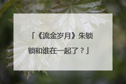 《流金岁月》朱锁锁和谁在一起了？