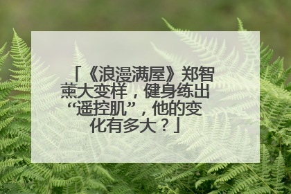 《浪漫满屋》郑智薰大变样，健身练出“遥控肌”，他的变化有多大？
