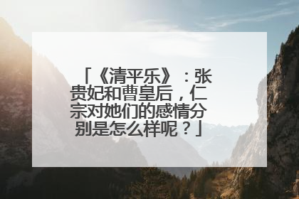 《清平乐》：张贵妃和曹皇后，仁宗对她们的感情分别是怎么样呢？