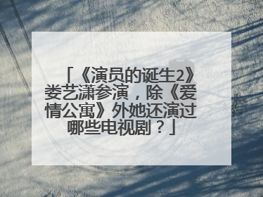 《演员的诞生2》娄艺潇参演，除《爱情公寓》外她还演过哪些电视剧？