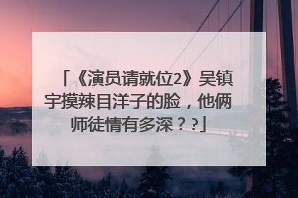 《演员请就位2》吴镇宇摸辣目洋子的脸,他俩师徒情有多深??