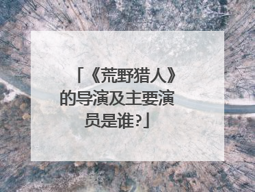 《荒野猎人》的导演及主要演员是谁?