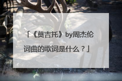 《莫吉托》by周杰伦词曲的歌词是什么？