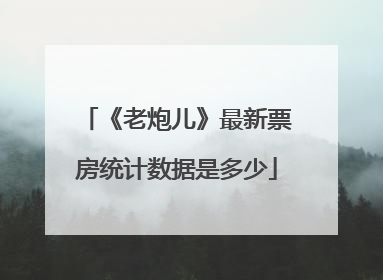《老炮儿》最新票房统计数据是多少