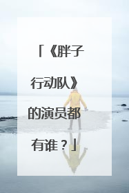 《胖子行动队》的演员都有谁?