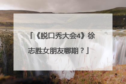 《脱口秀大会4》徐志胜女朋友哪期?