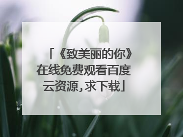 《致美丽的你》在线免费观看百度云资源,求下载