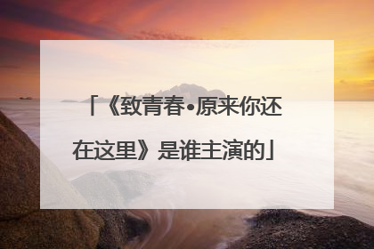 《致青春•原来你还在这里》是谁主演的