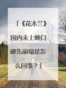 《花木兰》国内未上映口碑先崩塌是怎么回事？