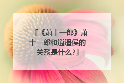 《萧十一郎》萧十一郎和逍遥侯的关系是什么?