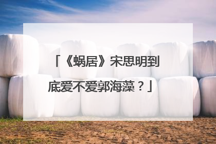 《蜗居》宋思明到底爱不爱郭海藻？