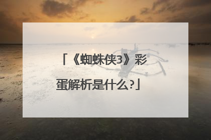 《蜘蛛侠3》彩蛋解析是什么?