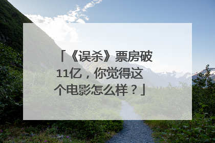 《误杀》票房破11亿，你觉得这个电影怎么样？