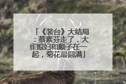 《装台》大结局:蔡素芬走了,大雀媳妇和顺子在一起,菊花最圆满