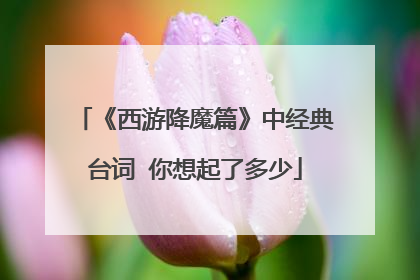 《西游降魔篇》中经典台词 你想起了多少