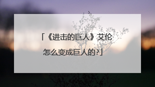 《进击的巨人》艾伦怎么变成巨人的?