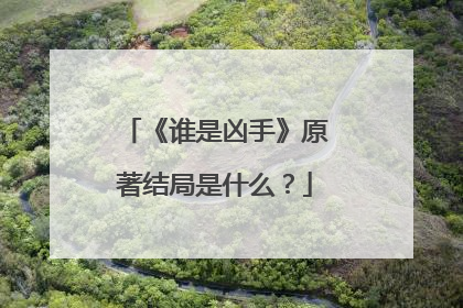 《谁是凶手》原著结局是什么?