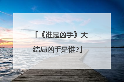 《谁是凶手》大结局凶手是谁?