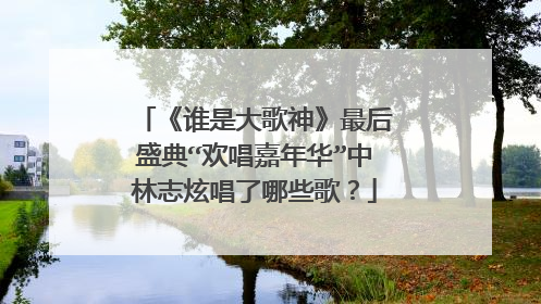 《谁是大歌神》最后盛典“欢唱嘉年华”中林志炫唱了哪些歌？