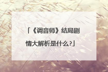 《调音师》结局剧情大解析是什么?