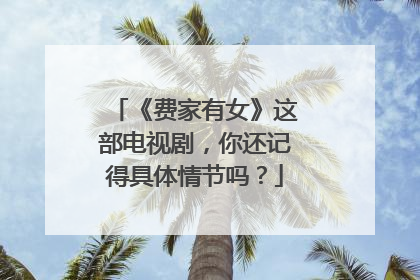 《费家有女》这部电视剧,你还记得具体情节吗?