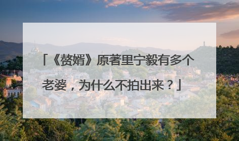 《赘婿》原著里宁毅有多个老婆，为什么不拍出来？