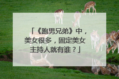 《跑男兄弟》中，美女很多，固定美女主持人就有谁？