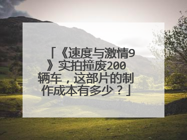 《速度与激情9》实拍撞废200辆车，这部片的制作成本有多少？