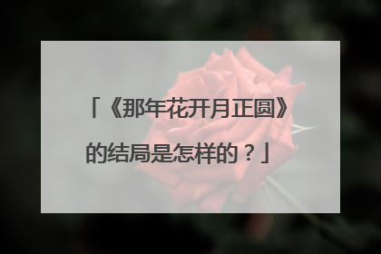 《那年花开月正圆》的结局是怎样的?