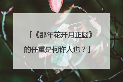 《那年花开月正圆》的任重是何许人也？