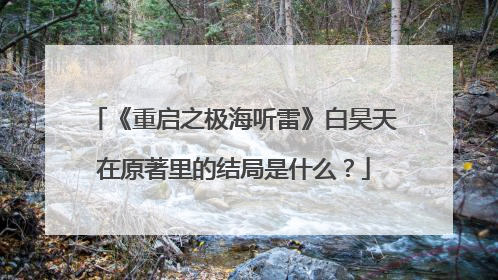 《重启之极海听雷》白昊天在原著里的结局是什么？