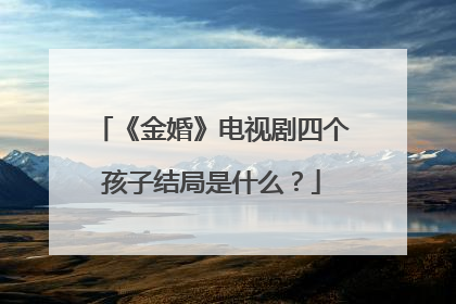 《金婚》电视剧四个孩子结局是什么?