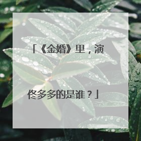 《金婚》里,演佟多多的是谁?